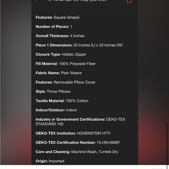 Tonal Embroidered Acorn Lumbar Throw Pillow Tan - Threshold™ Studio McGee NWT - Picture 6 of 6